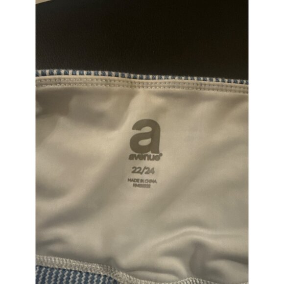 Blue & White Striped Aventura Womens Wide-Leg Pull-On Pants Size 22/24 Cotton/Po - Picture 5 of 6